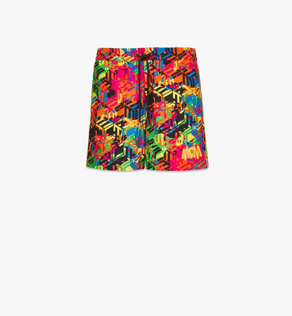 Shorts mit Camouflage-Muster und Cubic-Monogramm für Herren 1